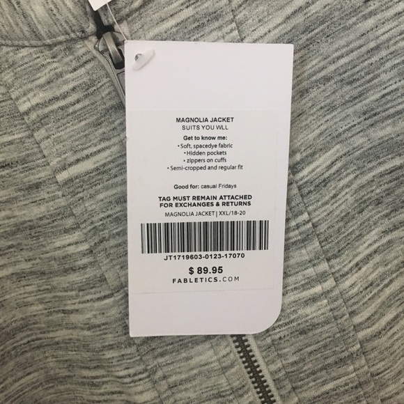 Fabletics Magnolia Jacket Gray XXL - Picture 4 of 7